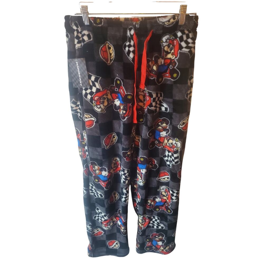 Mario Kart Fleece Pajama Lounge Pants, Men's Small